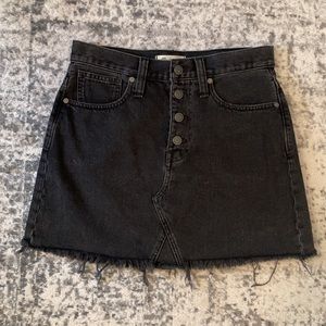 Madewell Black Denim Mini Skirt